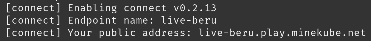 Console showing public domain